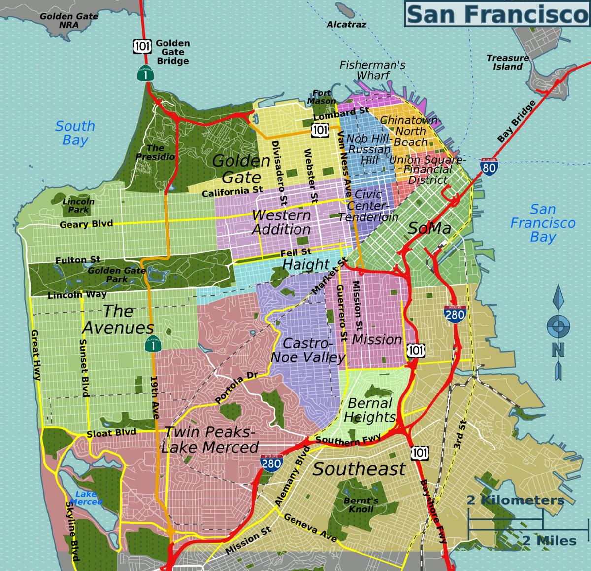 Mapa okręgu San Francisco