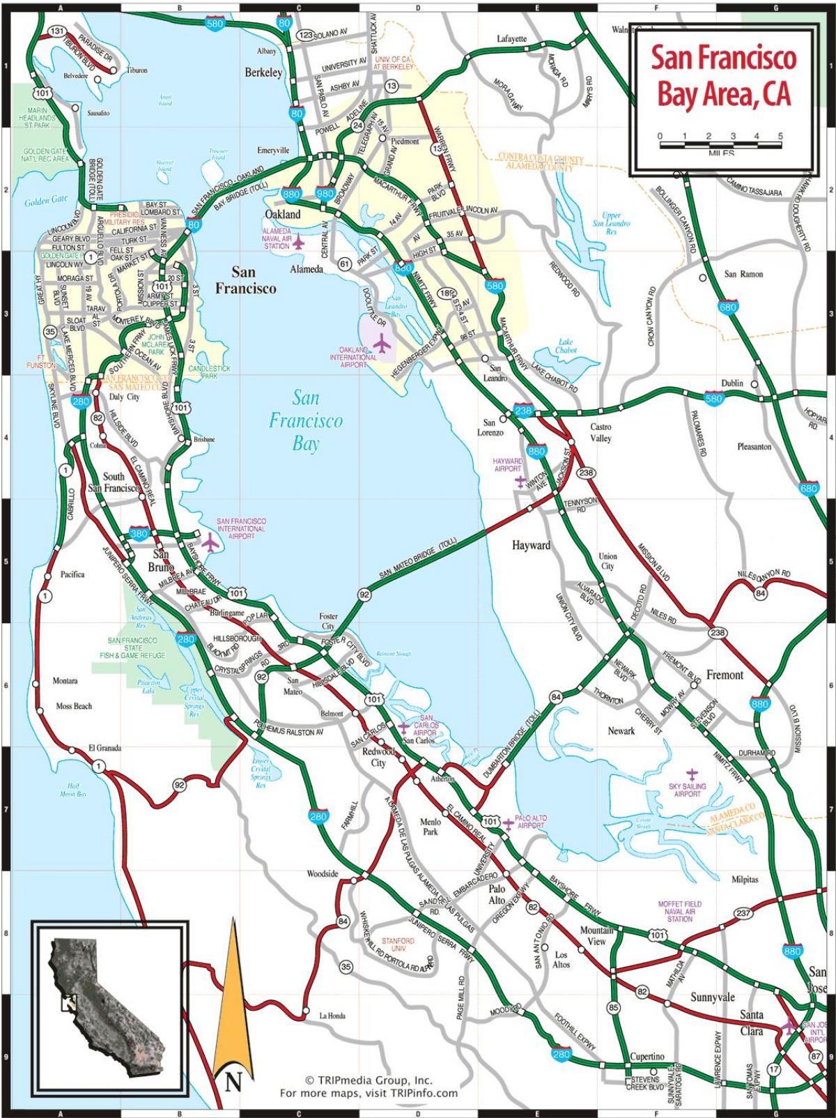 Mapa drogowa San Francisco